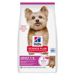 Hill's Science Plan Adult Small & Mini sausas pašaras su ėriena ir ryžiais mažų veislių šunims