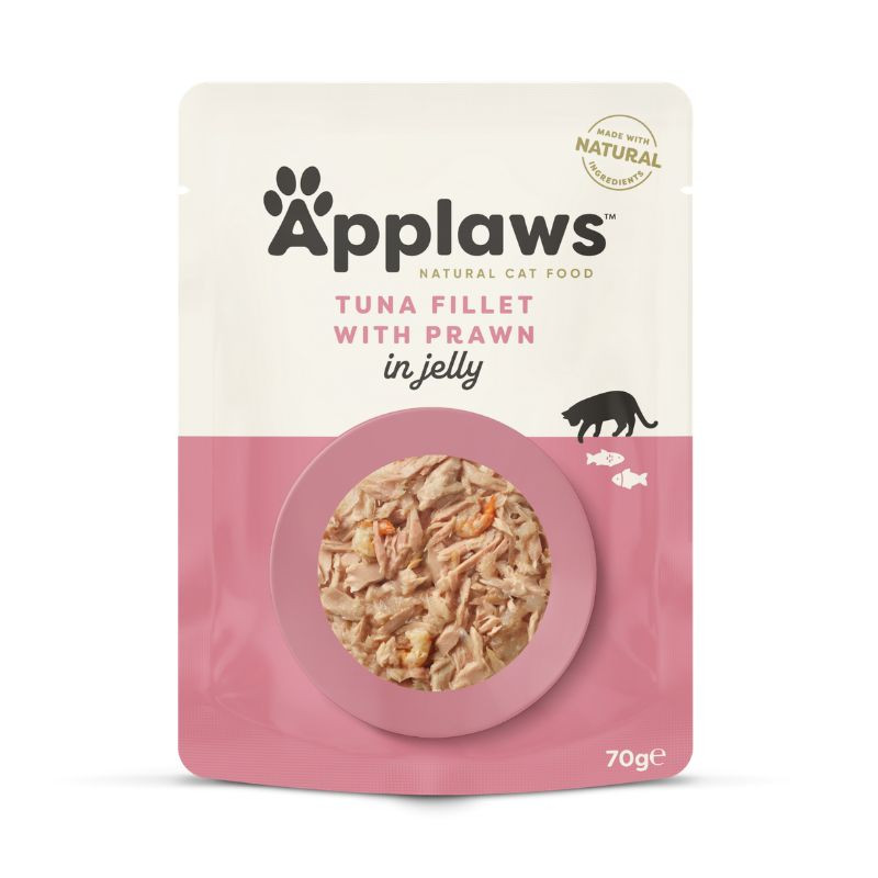 Applaws Tuna Fillet with Prawn konservai drebučiuose katėms