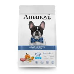 Amanova Sensitive sausas pašaras su ėriena jautriems šunims