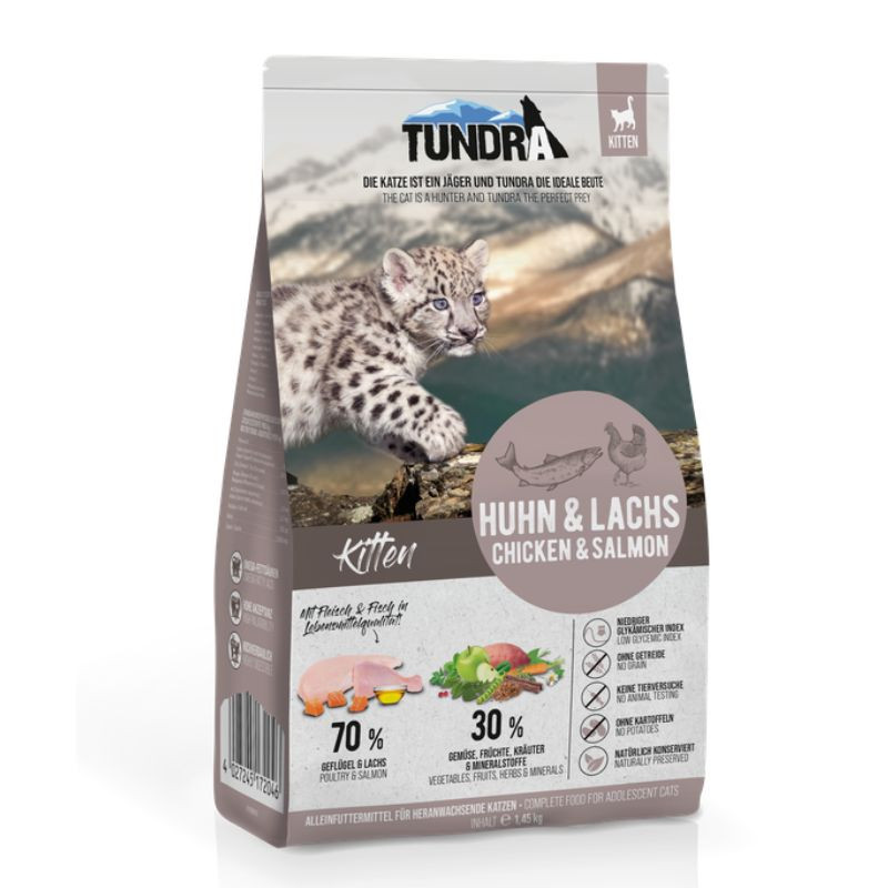 Tundra Cat Kitten Chicken & Salmon sausas pašaras kačiukams