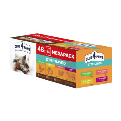 Club 4 Paws Premium rinkinys konservai sterilizuotoms katėms, 48 x 80 g