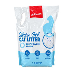 BioPlanet Silica Gel Cat Litter Baby Powder