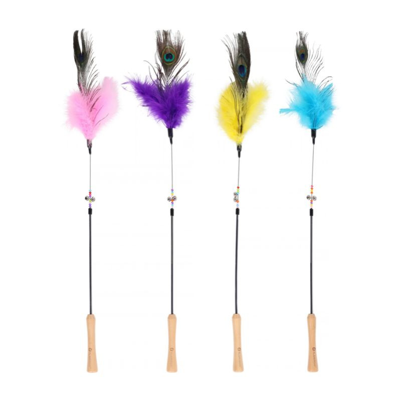 Flamingo Faye Dangler žaislas katėms, įvairių spalvų, 54 cm