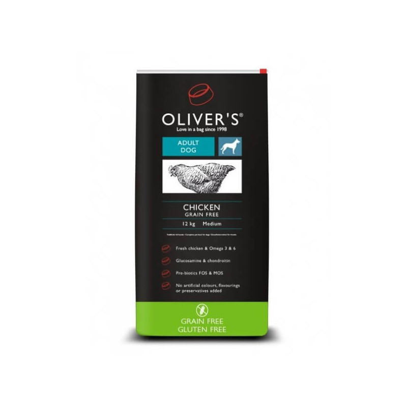 Oliver's Chicken Grain Free Small sausas maistas su vištiena