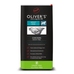 Oliver's Chicken Grain Free Large sausas maistas su vištiena