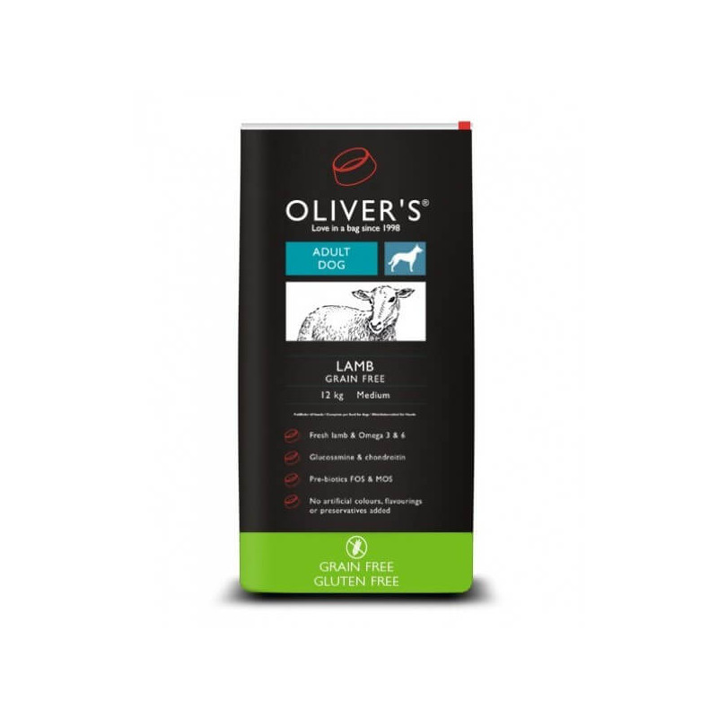 Oliver's Lamb Grain Free Small sausas maistas su ėriena šunims