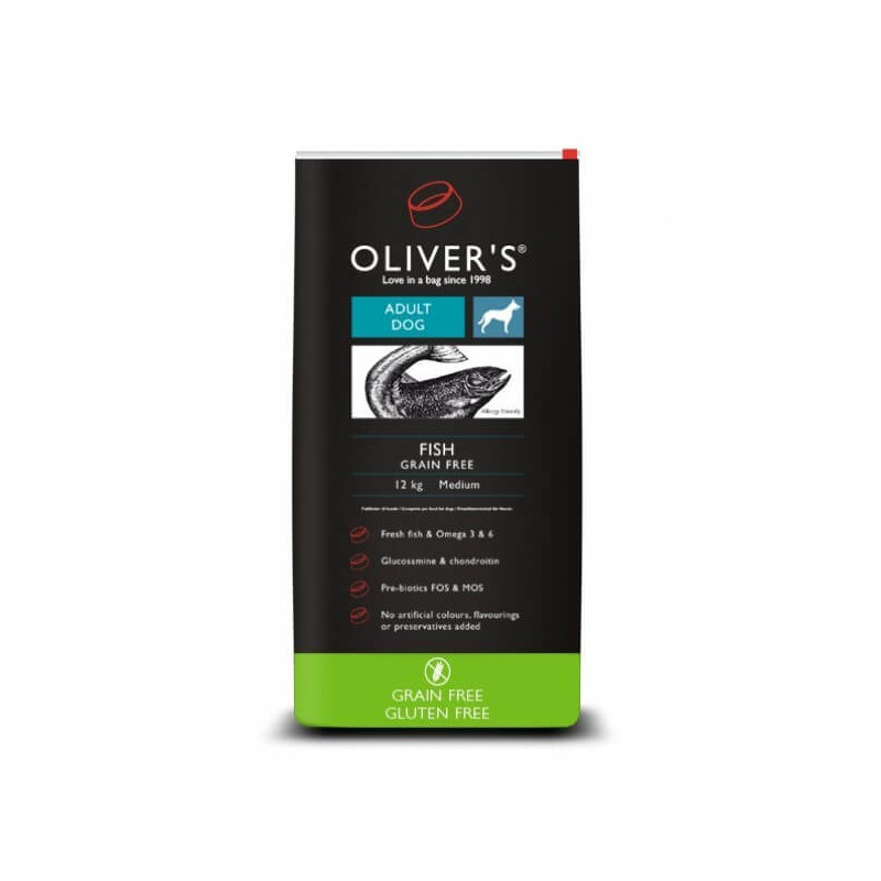 Oliver's Fish Grain Free Small sausas maistas su žuvimi šunims