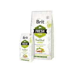 Brit Fresh Duck with Millet Active sausas maistas aktyviems šunims