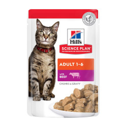 Hill's Feline Adult Multipack Pouch Chicken, Ocean Fish & Beef