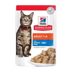 Hill's Feline Adult Multipack Pouch Chicken, Ocean Fish & Beef