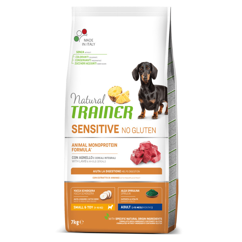 Natural Trainer Sensitive Adult Mini Lamb sausas maistas su ėriena šunims