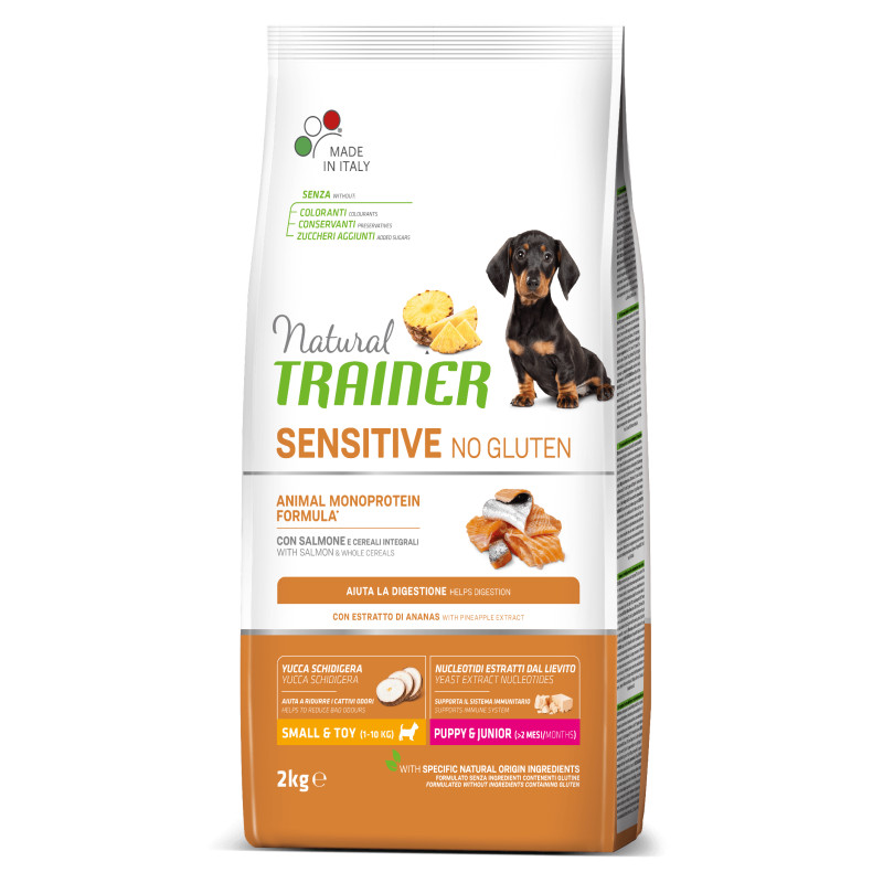 Natural Trainer Sensitive Puppy Mini Salmon sausas maistas su lašiša šuniukams